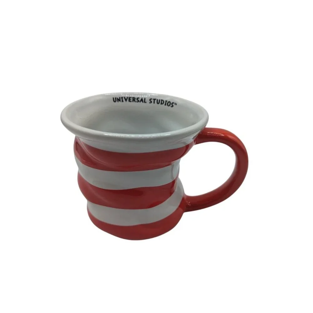 Dr Seuss Universal Studios Ceramic Sculpted Cat In The Hat Mug Cup